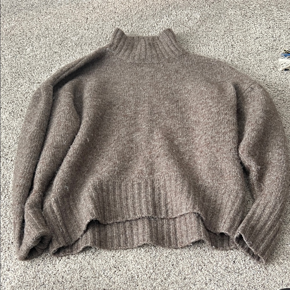 Express Cozy Brown Turtle Neck Sweater